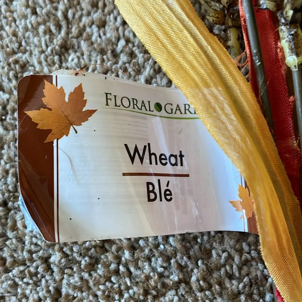 2 Floral Garden Wheat picks